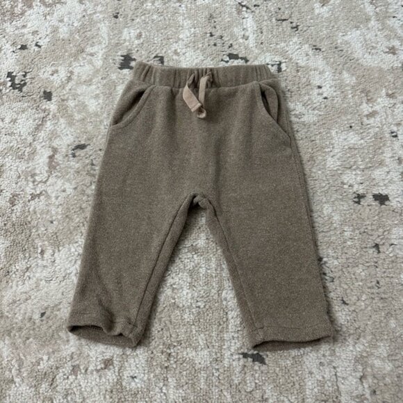 Zara Brown Fleece Pants Size 9-12 Months - Picture 1 of 3